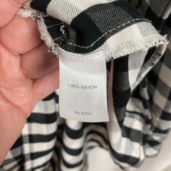 J.Jill Black&White Gingham Tunic Shift Dress Sz.M - Picture 13 of 14